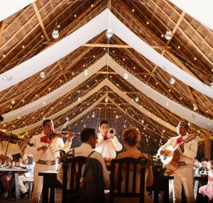 Mexican mariachi singing bride and groom playa del carmen destination wedding