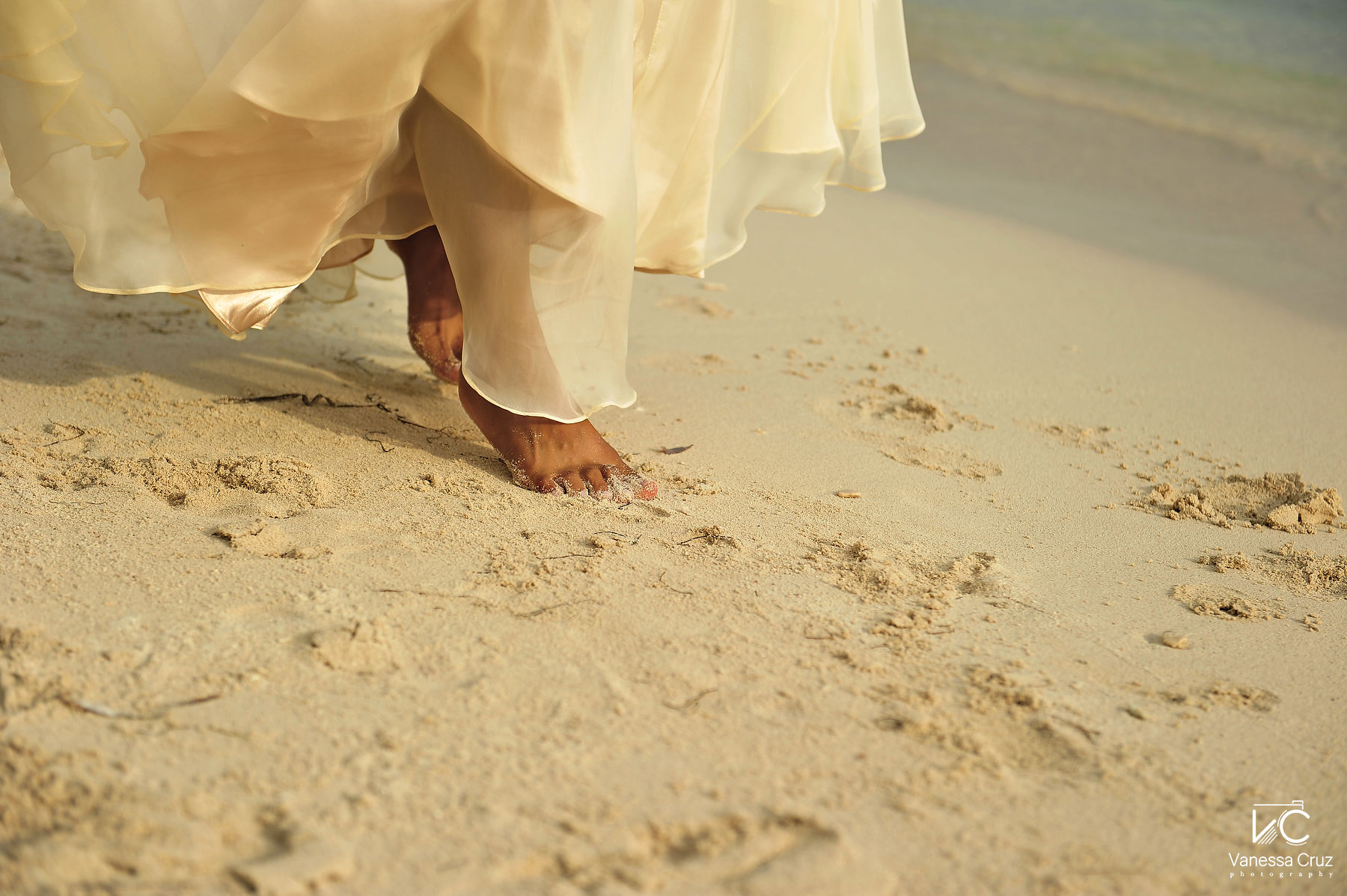 Bride Wedding dress detail Playa Lancheros Isla Mujeres Mexico
