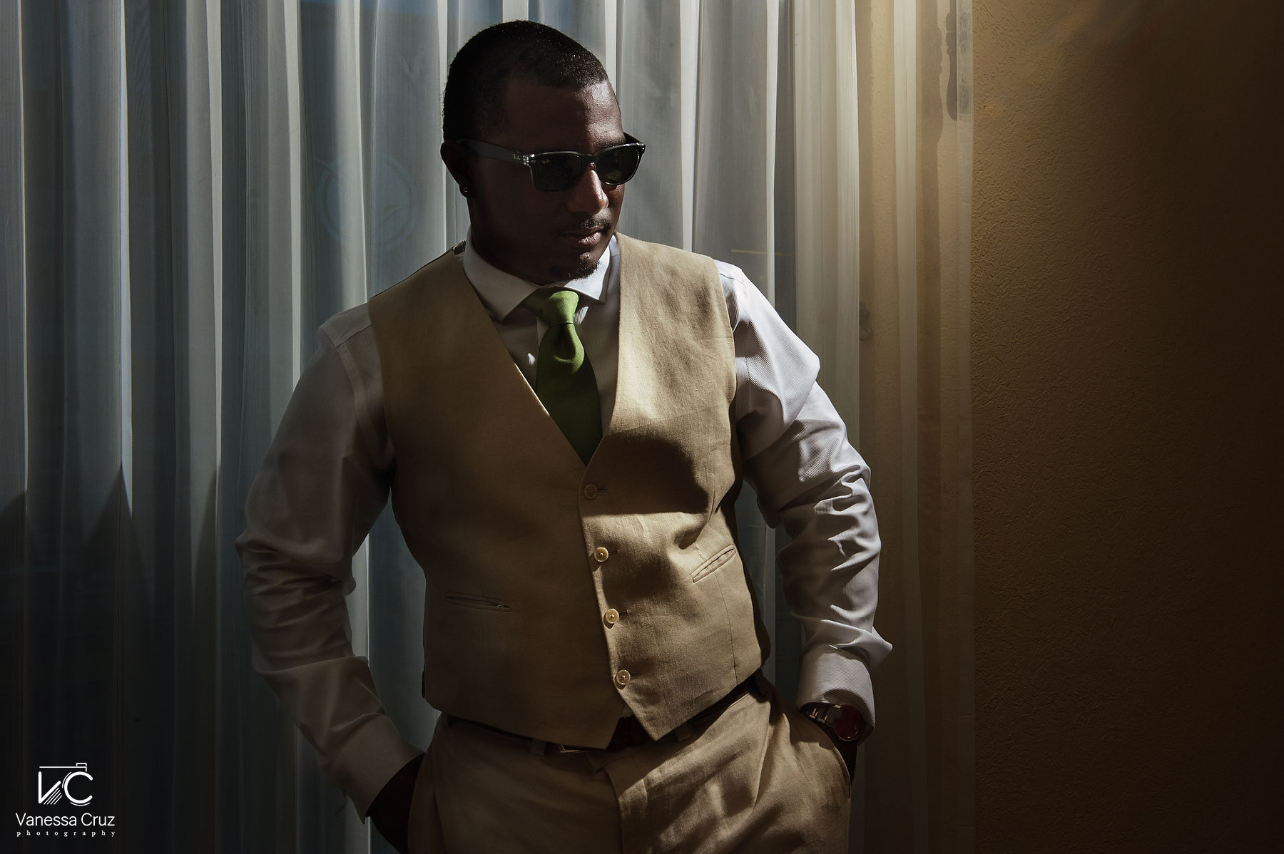 Groom Wedding Portrait  Royal Playa del Carmen Mexico