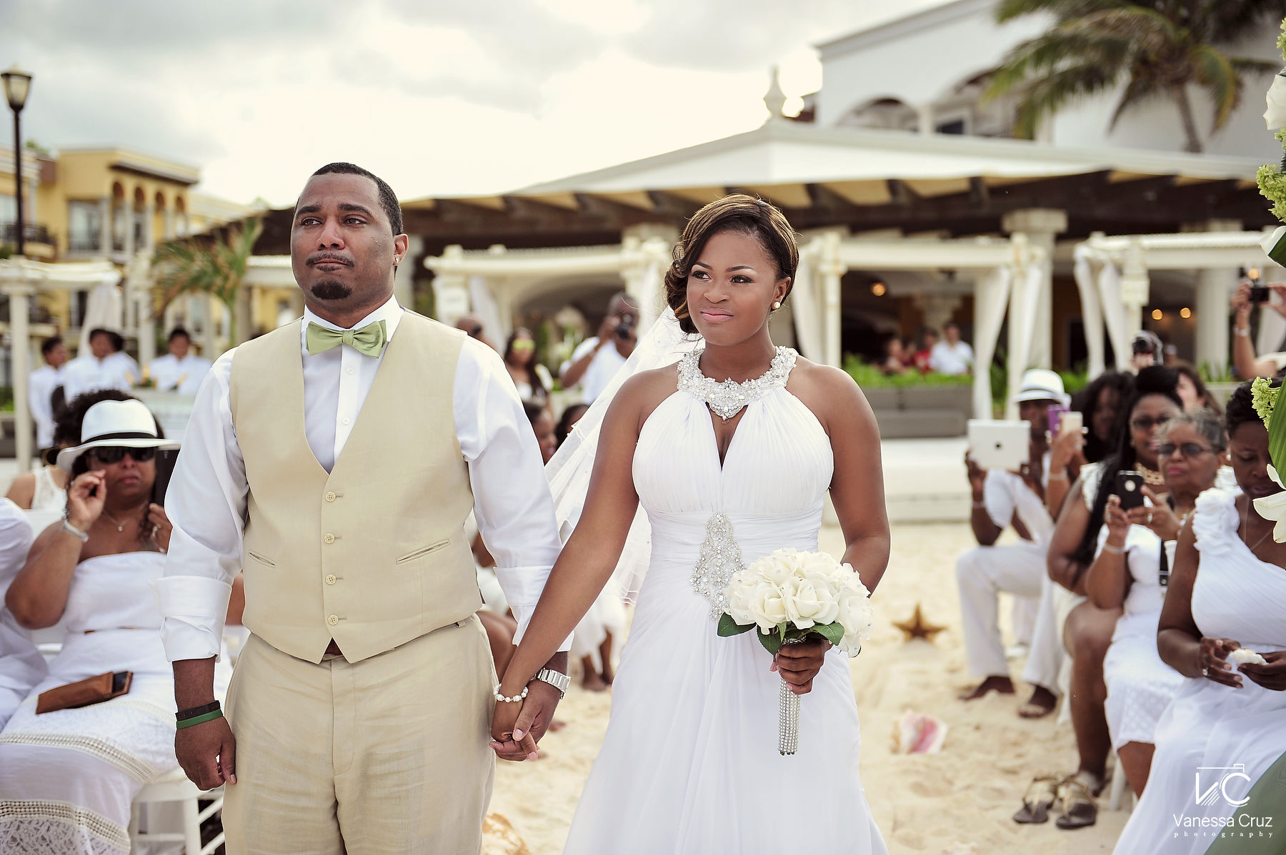 Bride and Groom Wedding ceremony  Royal Playa del Carmen Mexico