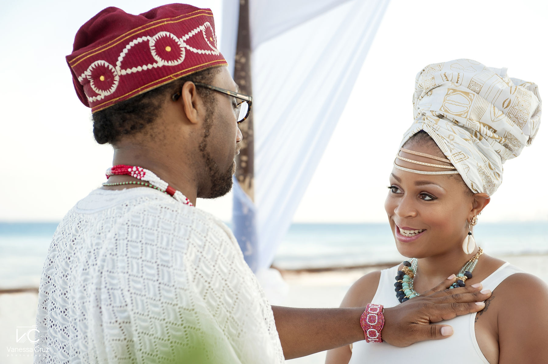 Bride and Groom Wedding vows Destination Wedding Cancun Mexico