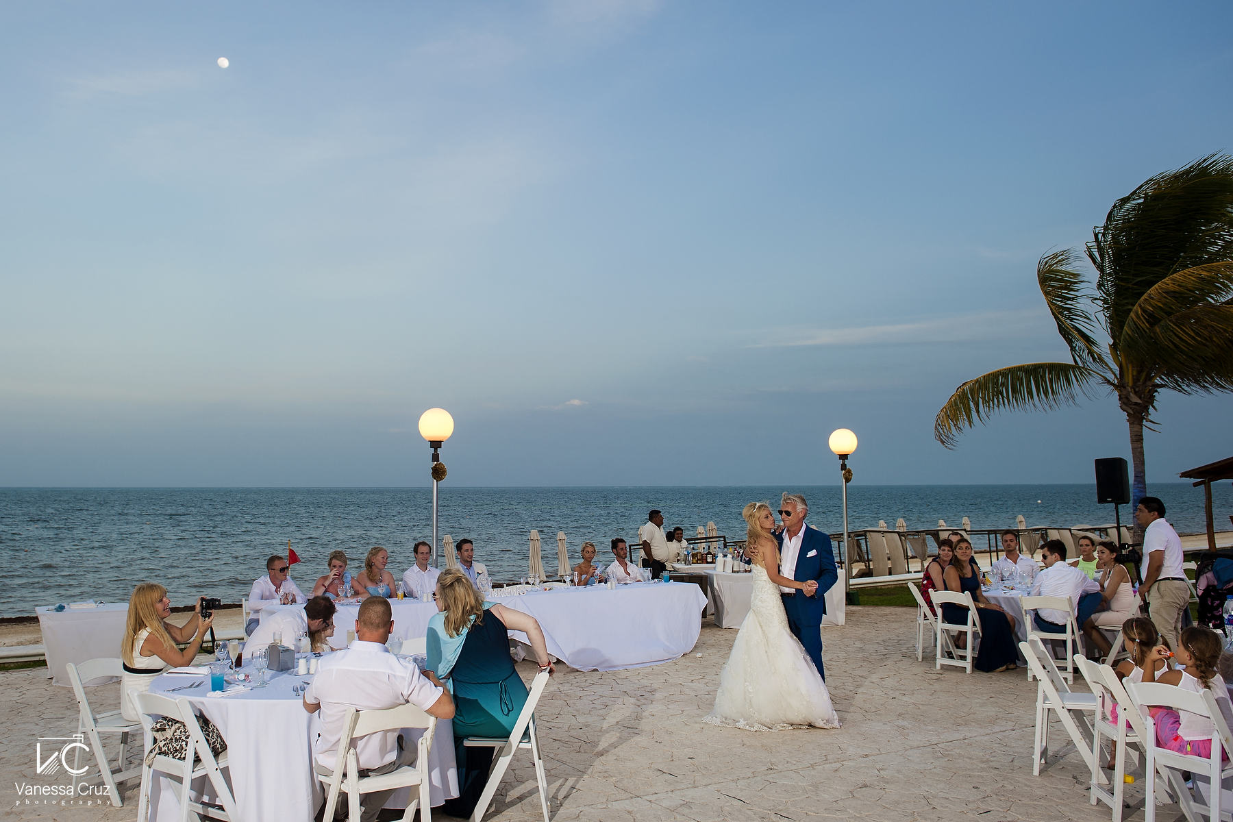 First Dance bride and father Moon Palace Cancun Mexico