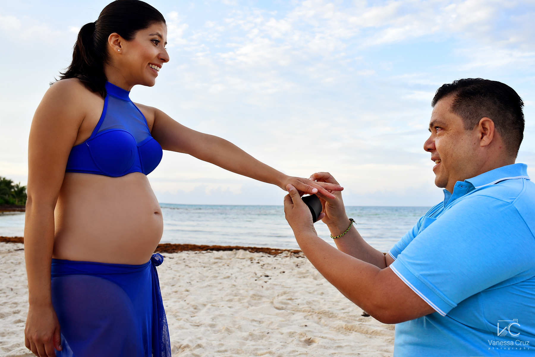 She said Yes Beach Surprise Proposal