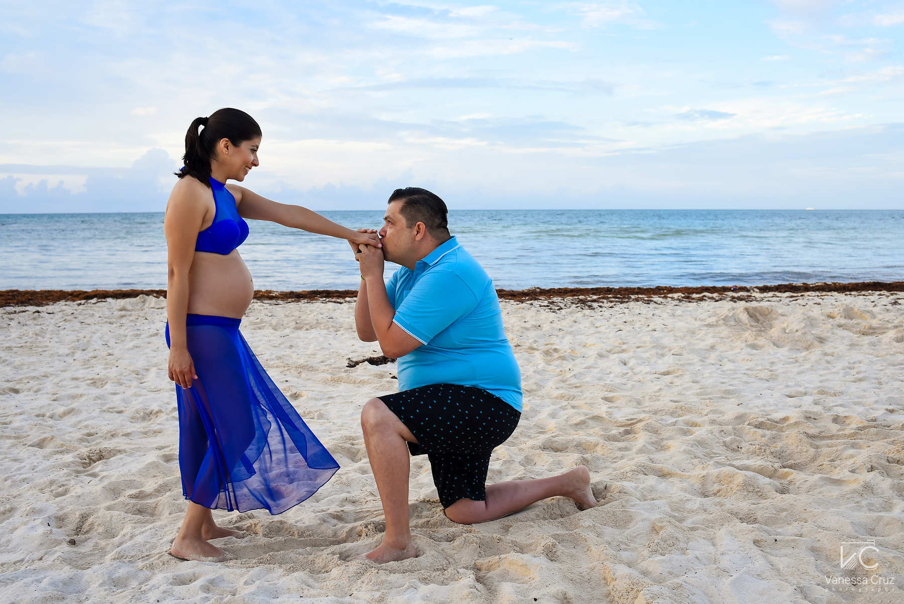 Engagement Beach Portraits Riviera Maya Mexico