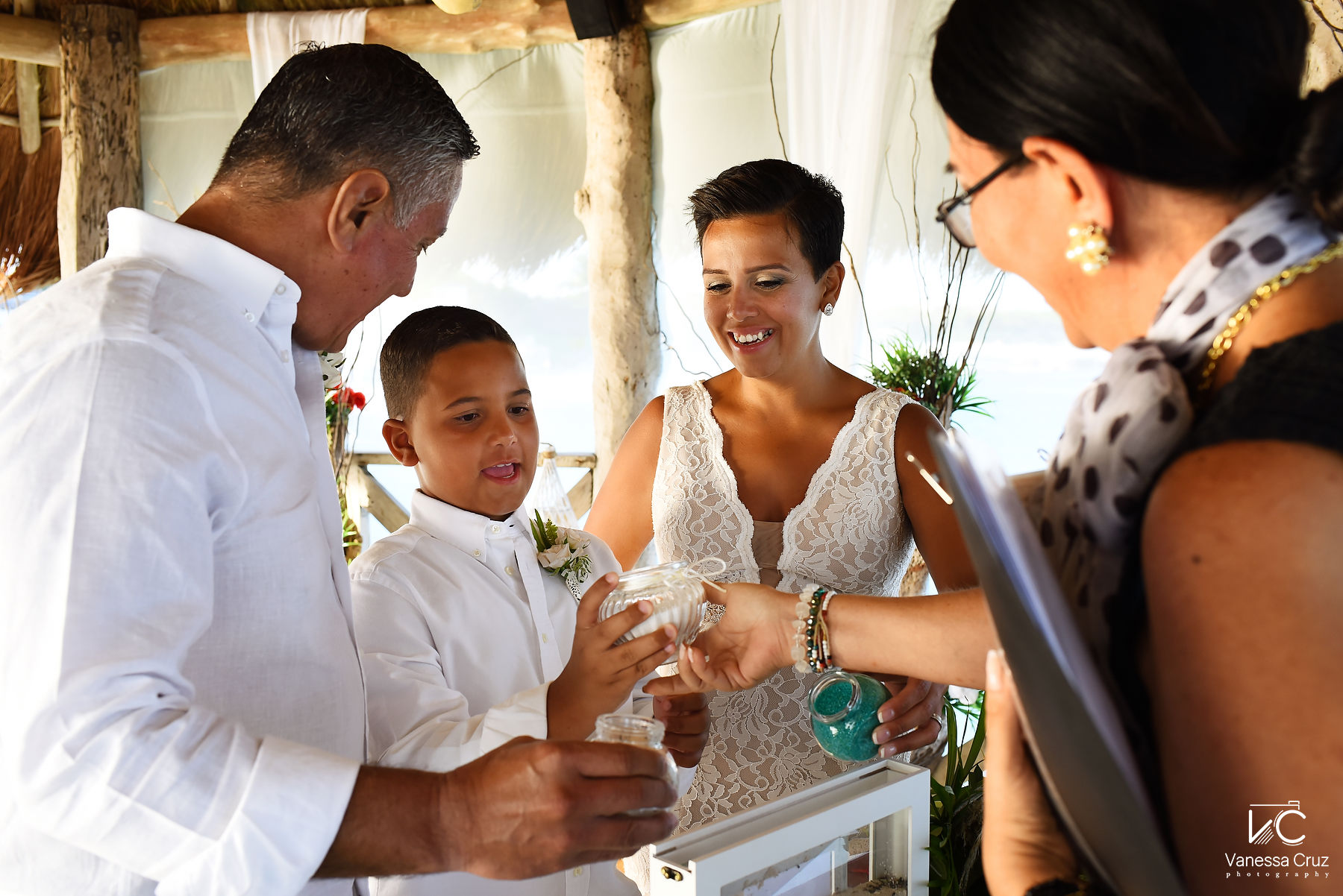 Family Vow Renewal with Sand Ceremony Vidanta Mayan Palace Riviera Maya Mexico