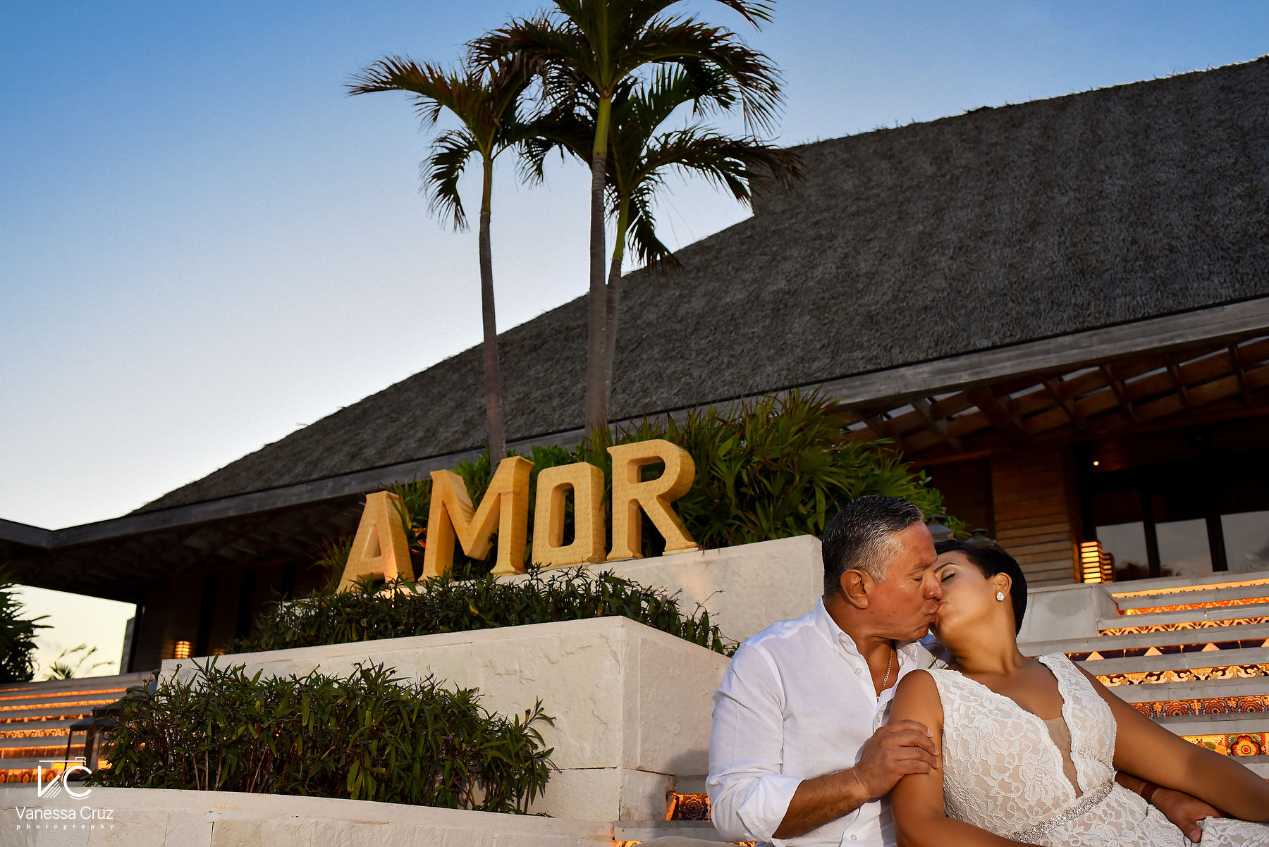 Bride and Groom Wedding Portraits Mayan Palace Riviera Maya Mexico