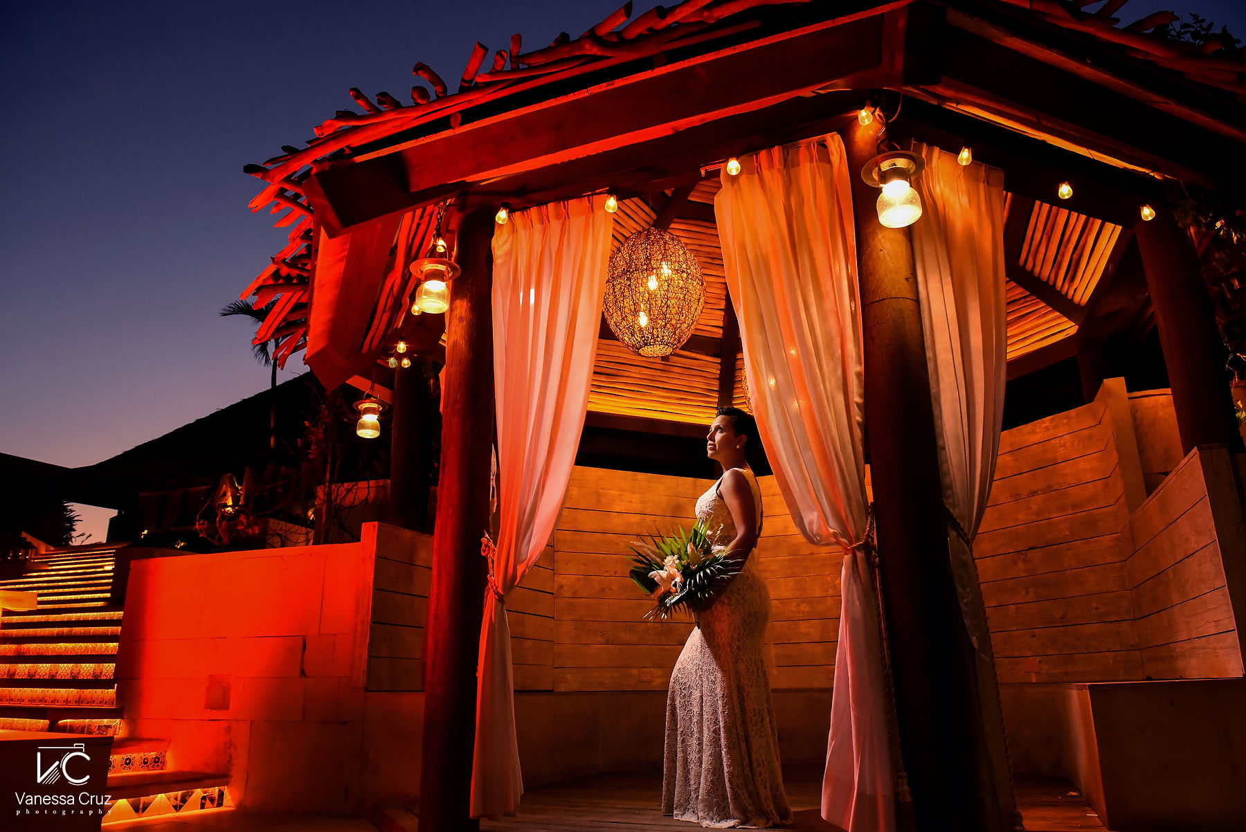 Destination Wedding Photographer Bride Portrait Mayan Palace Riviera Maya