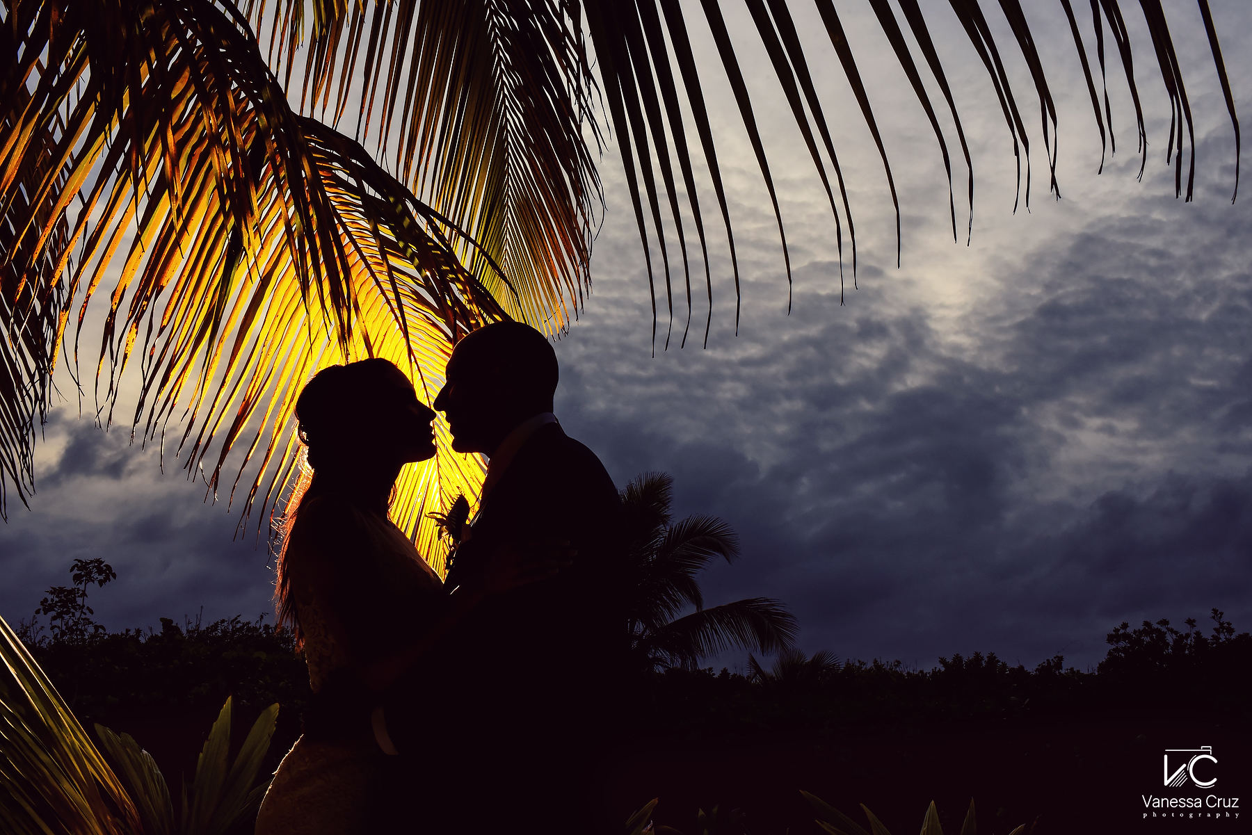 Silhouette Wedding Photography Blue Venado Playa del Carmen