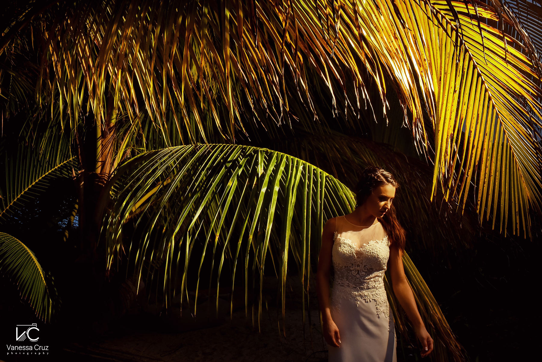 Bride wedding portrait Blue Venado beach Riviera Maya