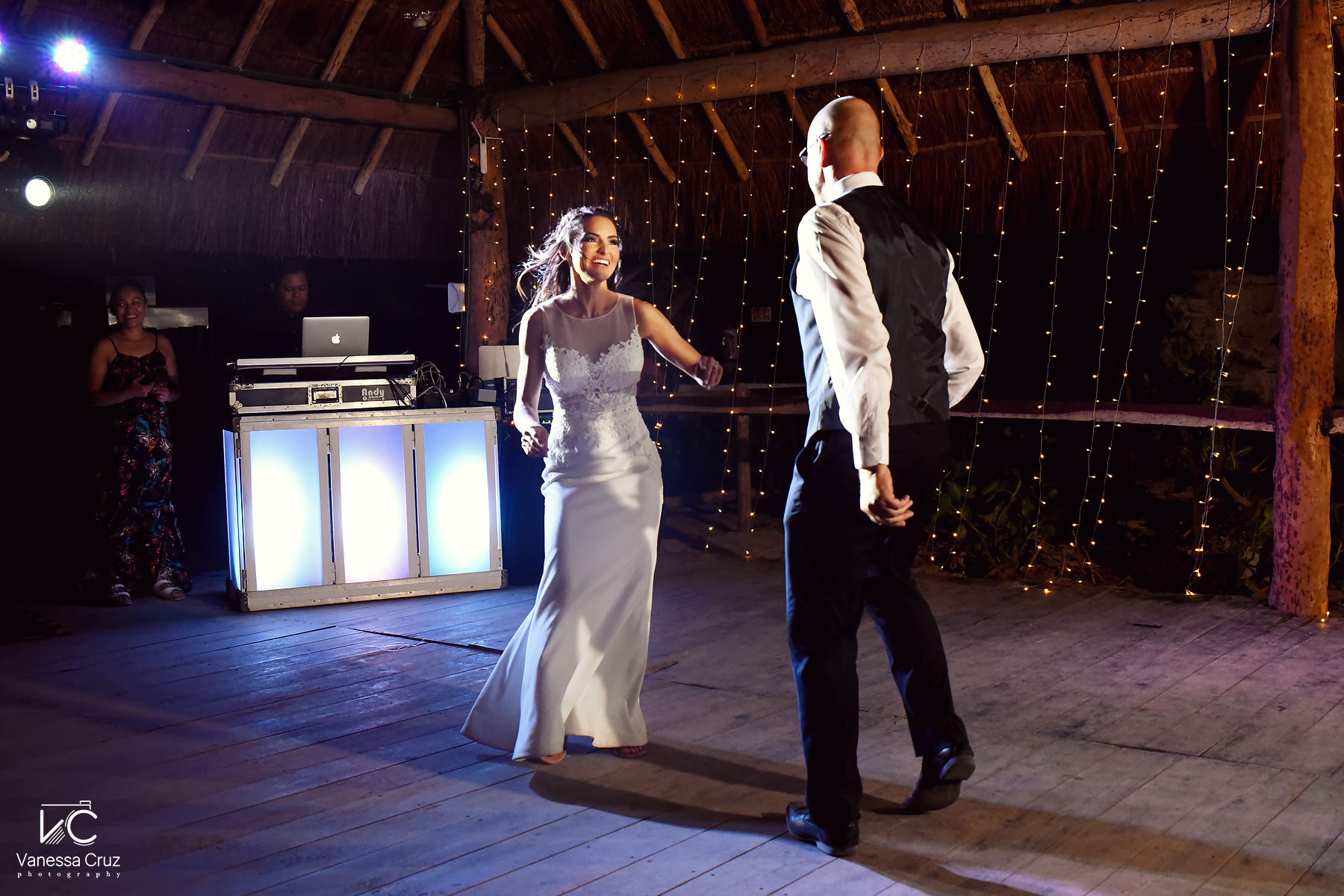 Father and daughter first dance Blue Venado Riviera Maya