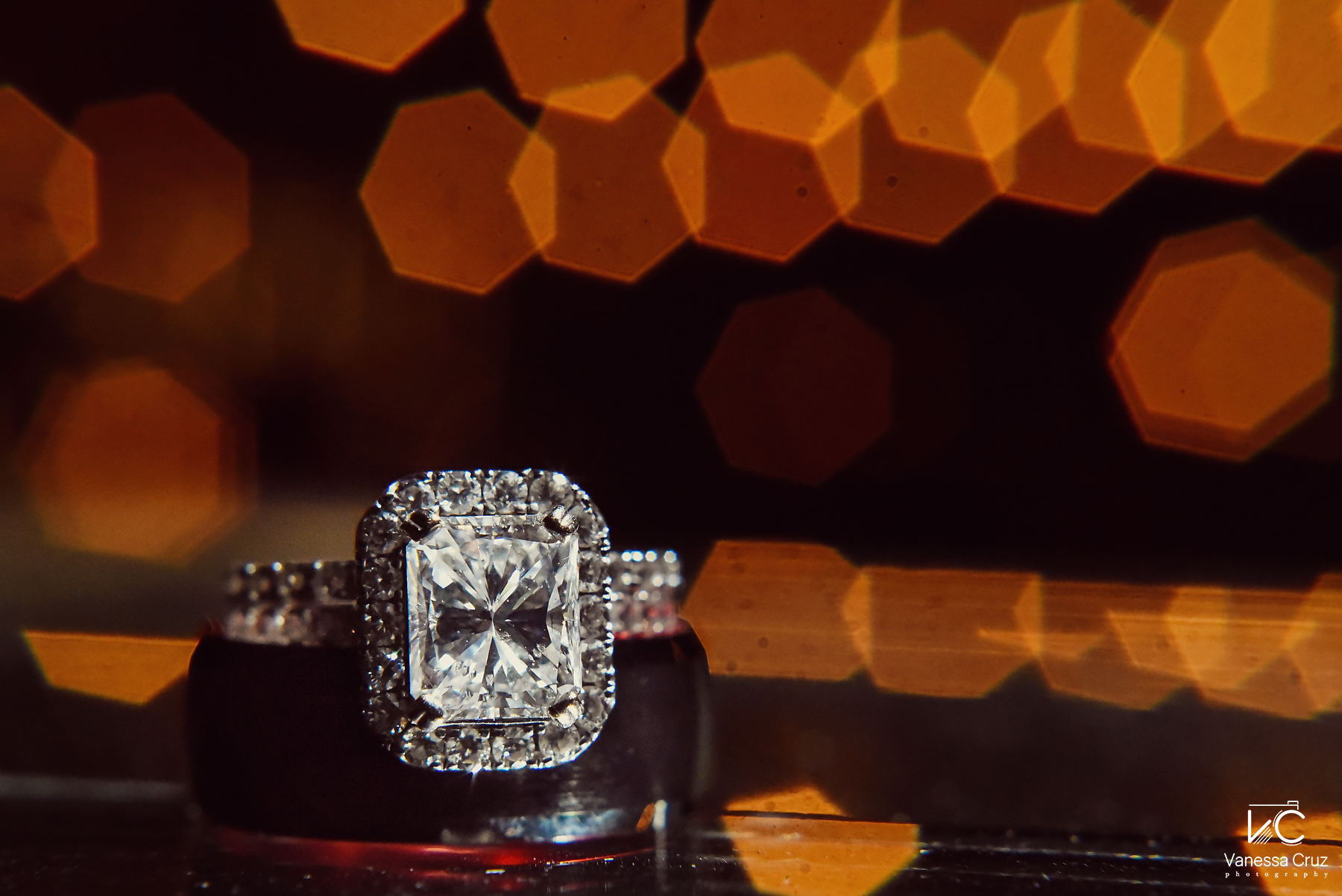Bride and groom wedding rings Blue Venado Riviera Maya