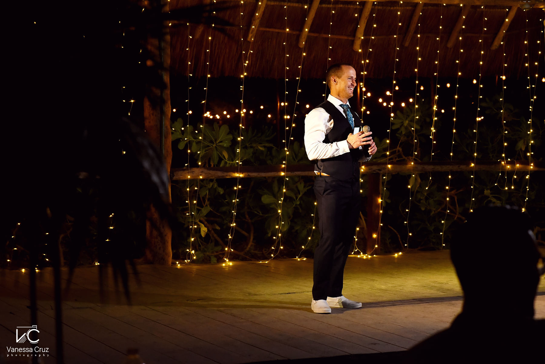 Best man Wedding toast Blue Venado Riviera Maya