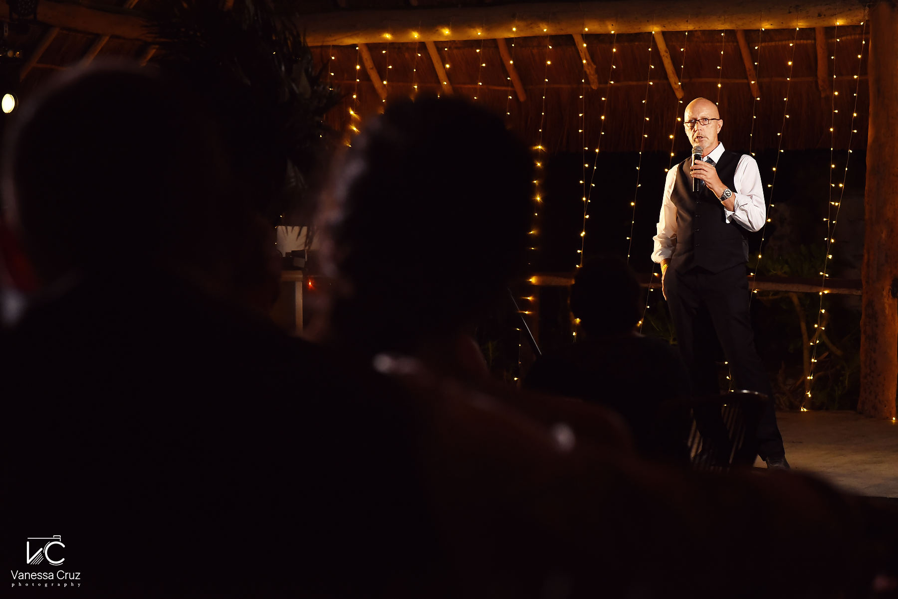 Groom's father Wedding toast Blue Venado Riviera Maya