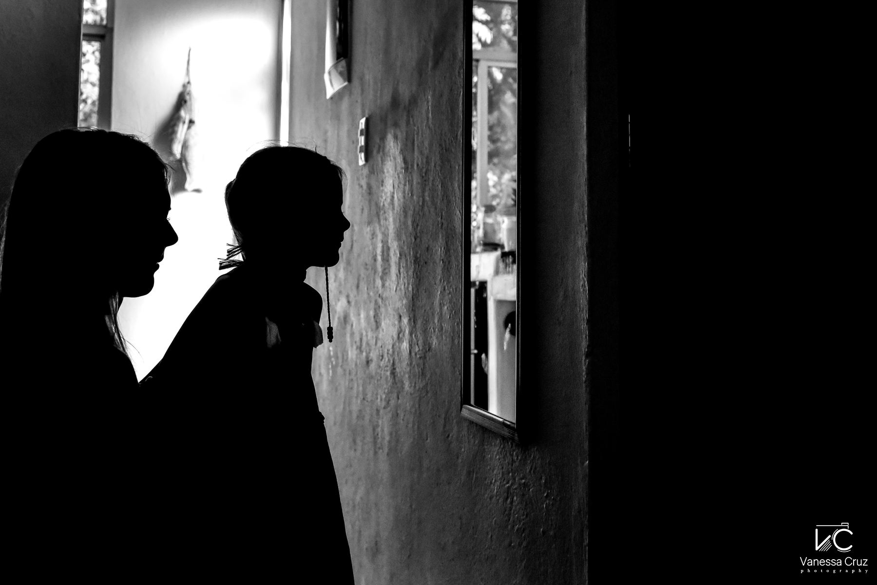 mom and daughter silhouette  Playacar Playa del Carmen Mexico