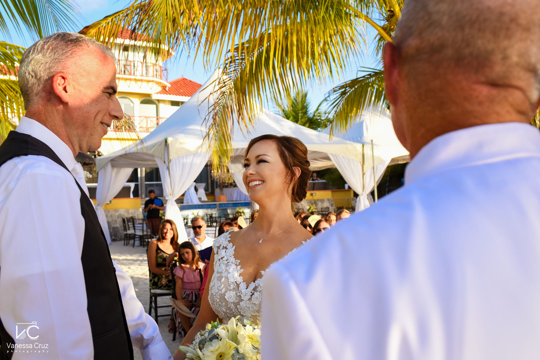 Destination  wedding ceremony Cozumel Wedding Villa Yak Alil Mexico