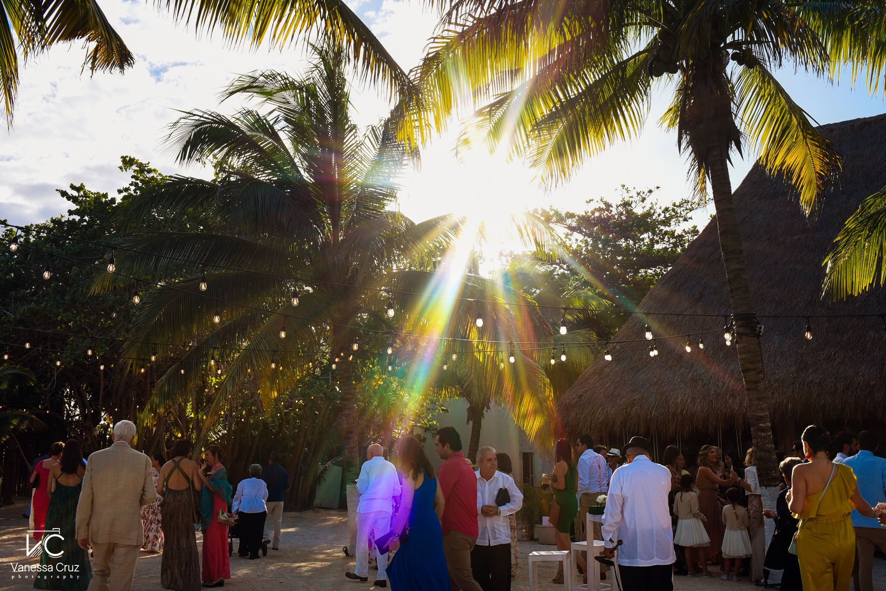 Wedding guest blue Venado Riviera Maya mexico