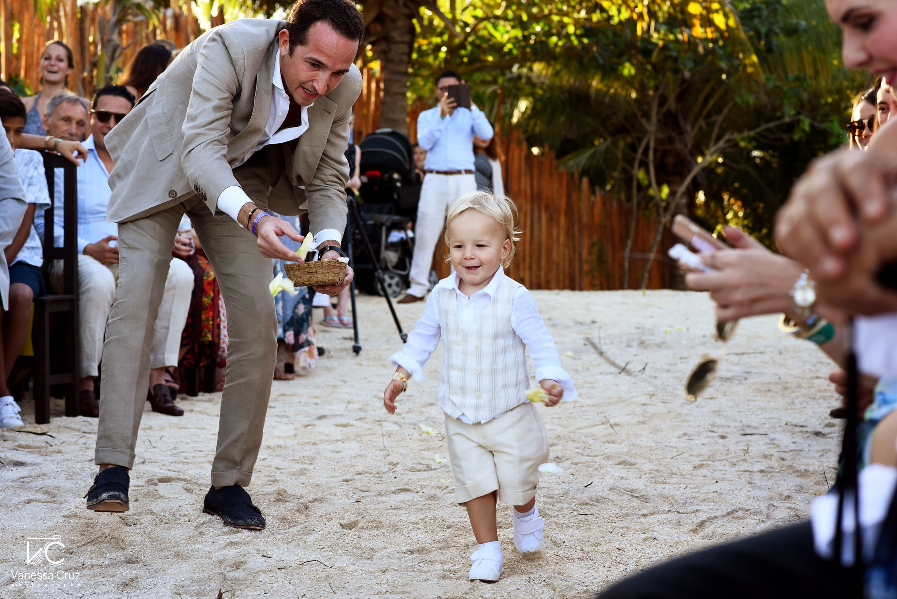 Kid at wedding blue Venado mexico