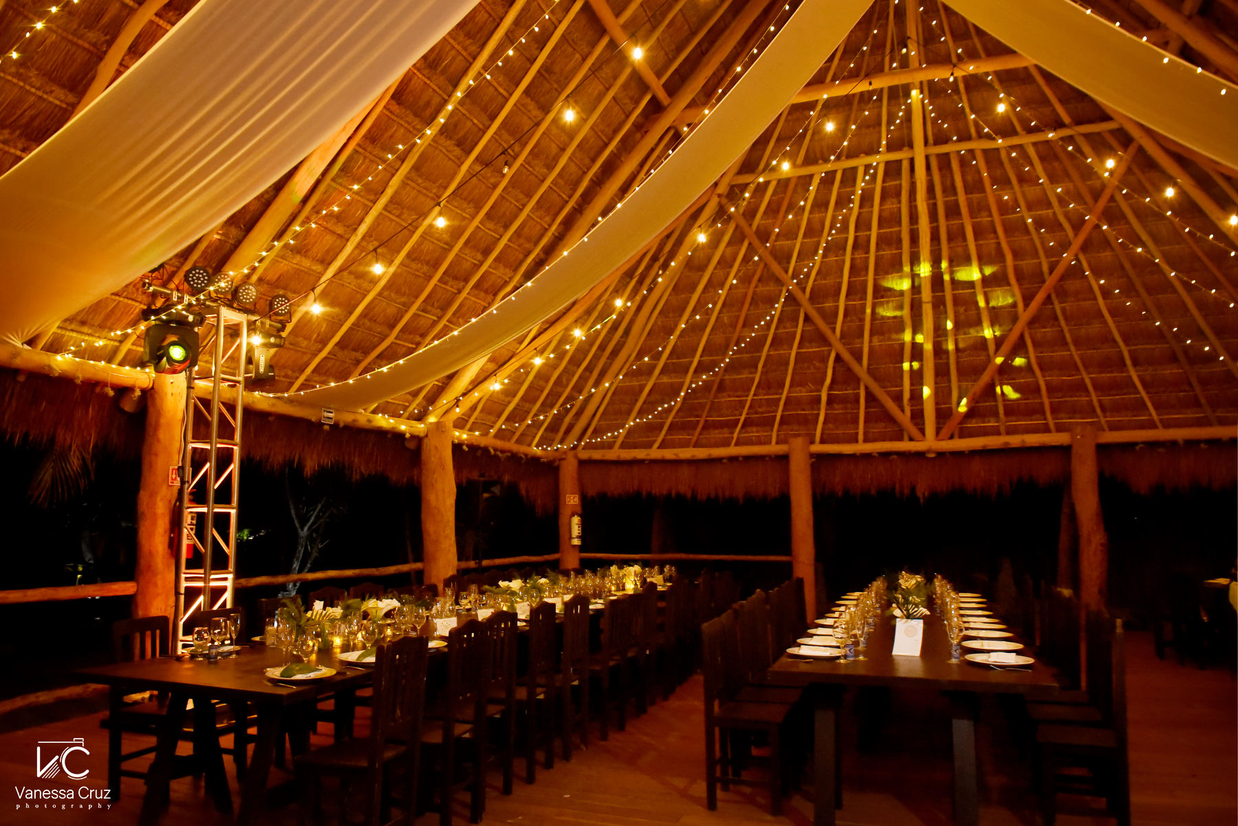 Blue Venado Riviera Maya wedding set up Mexico
