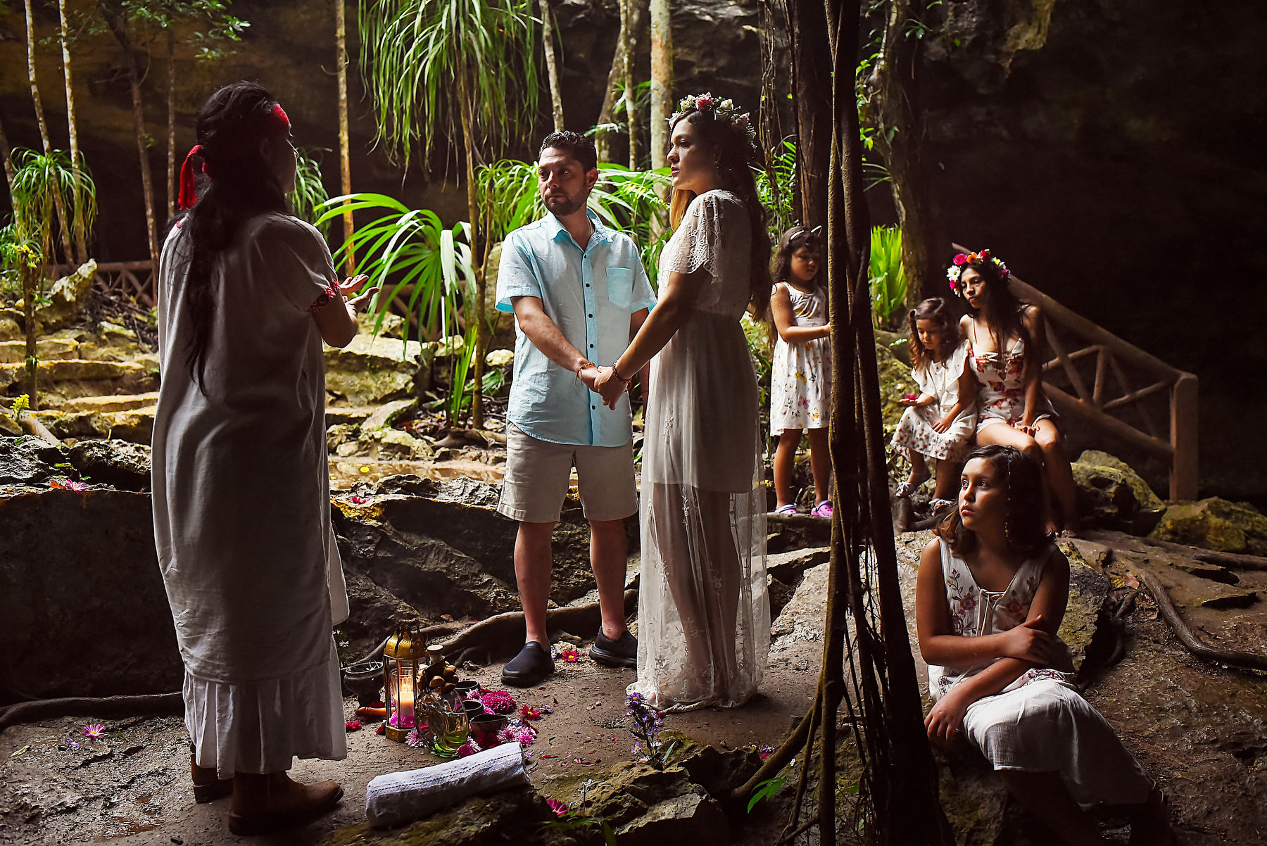 Vow renewal Riviera Maya Cenote 
