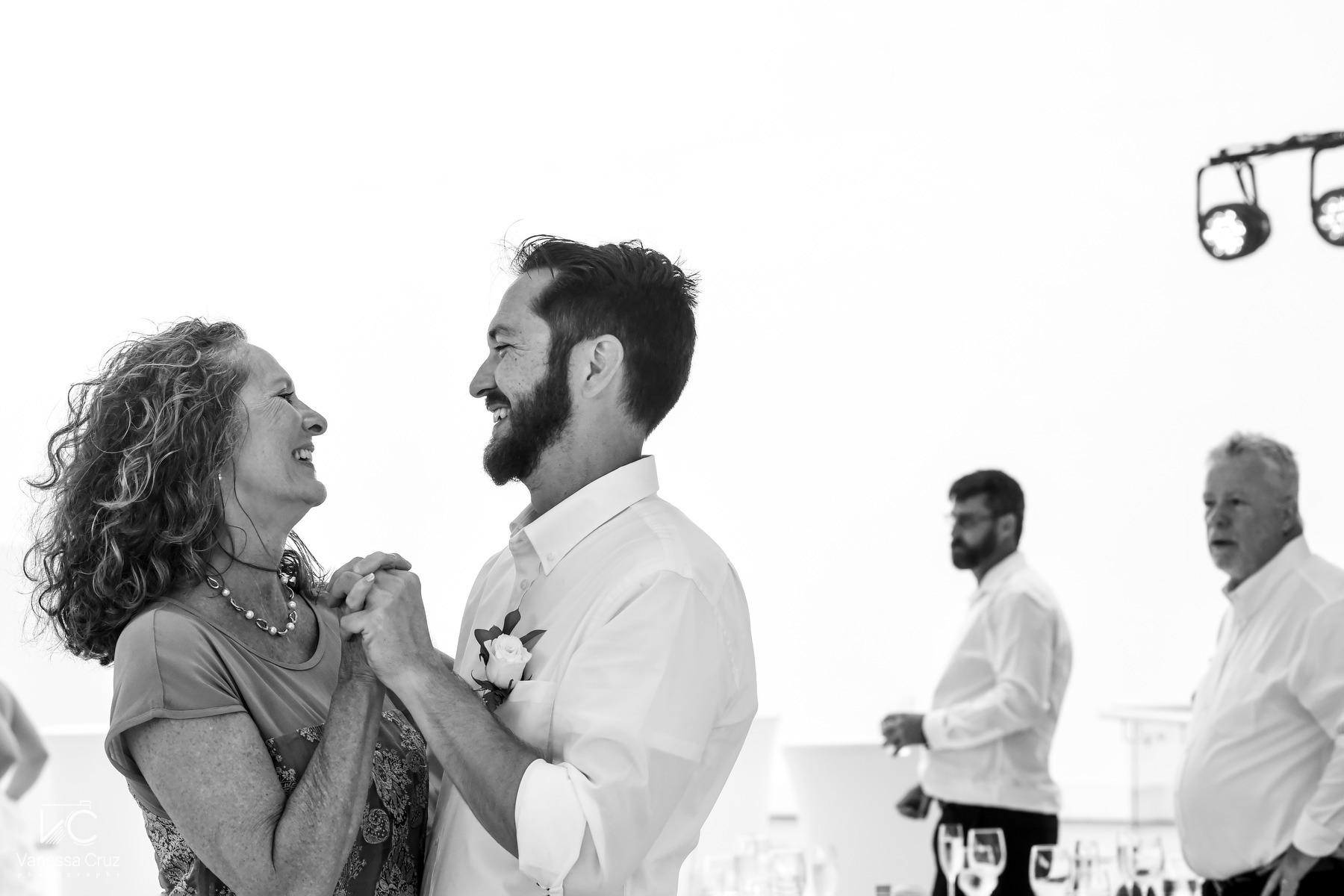 mom and son wedding moments Hyatt Ziva Cancun Mexico