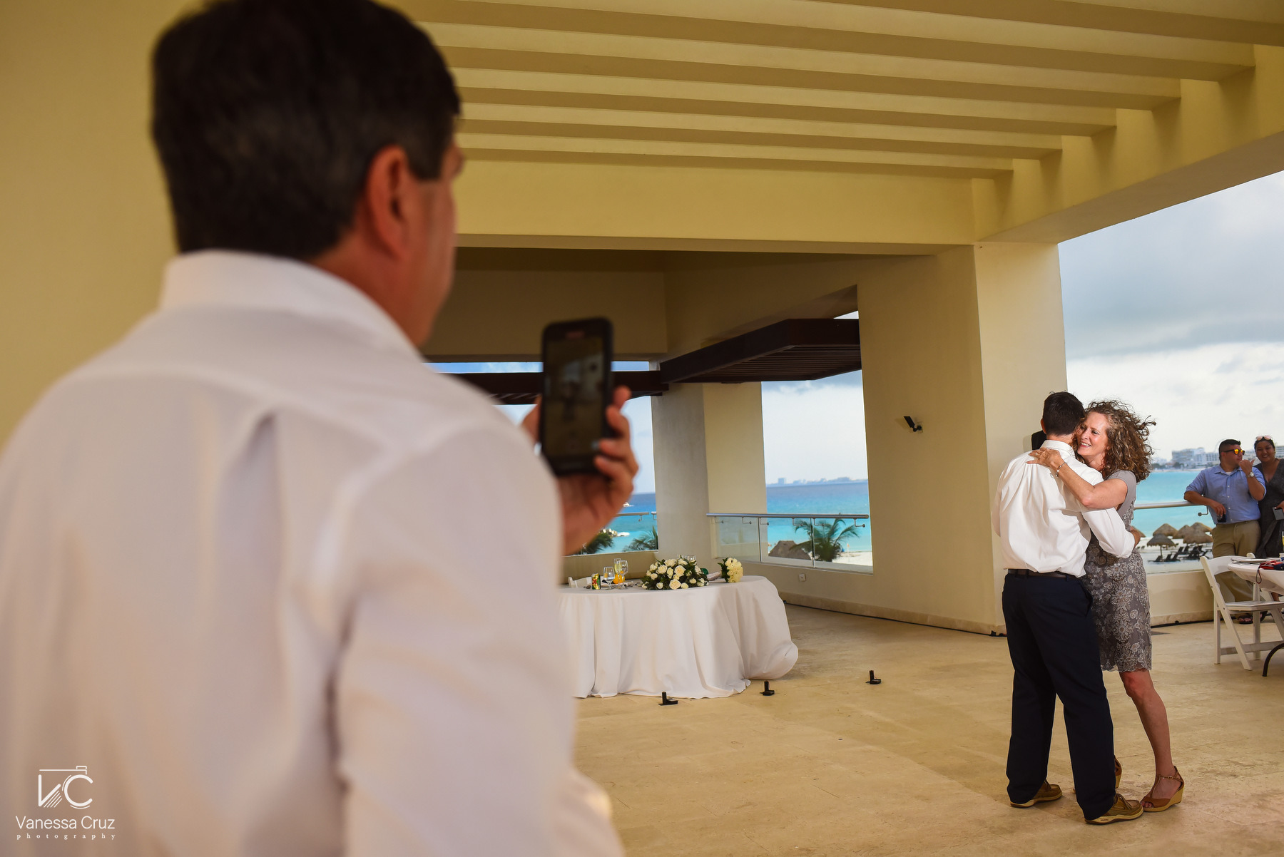 Destination Wedding mother and son dance Hyatt Ziva Cancun Mexico