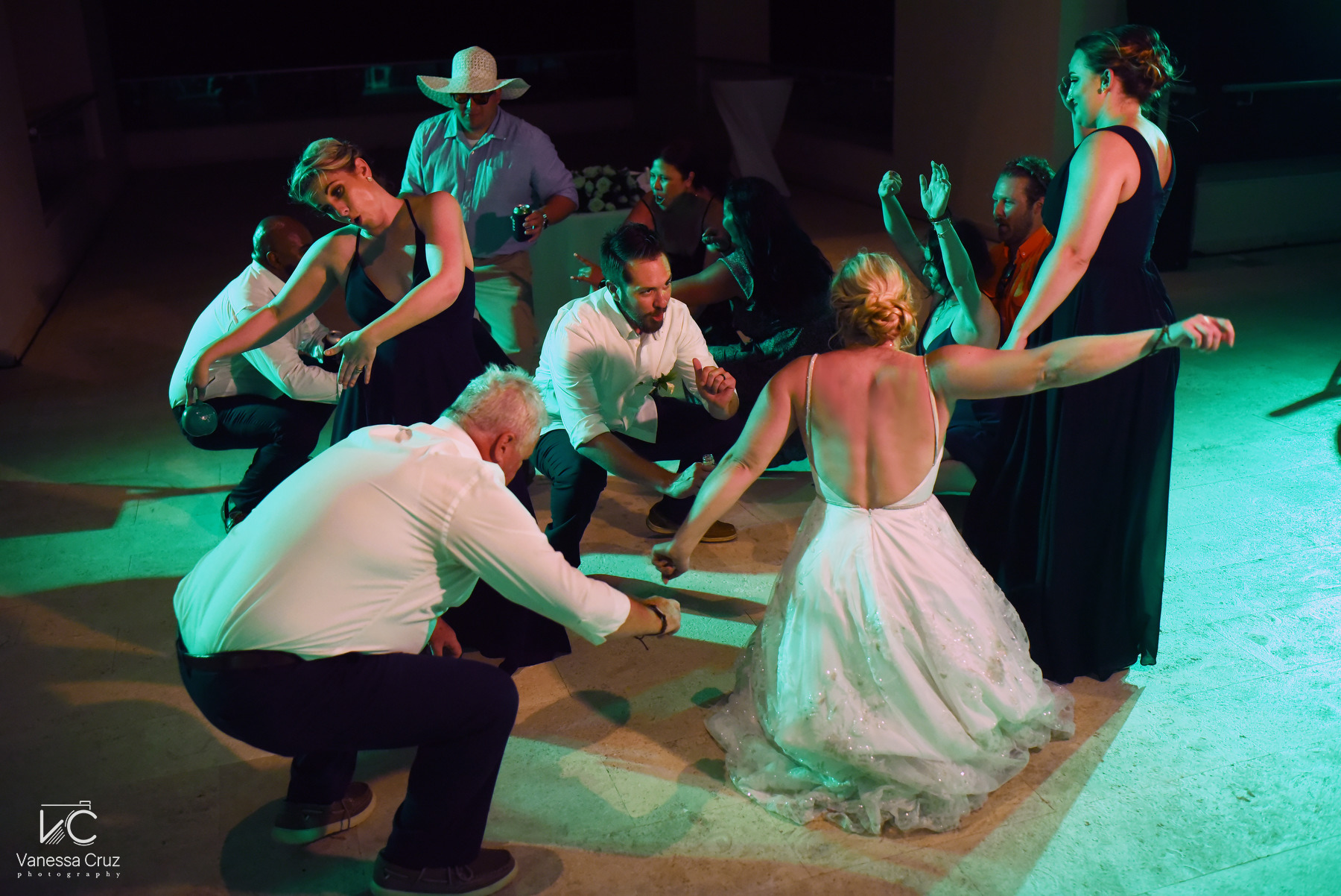 Party dance Hyatt Ziva Cancun wedding Mexico