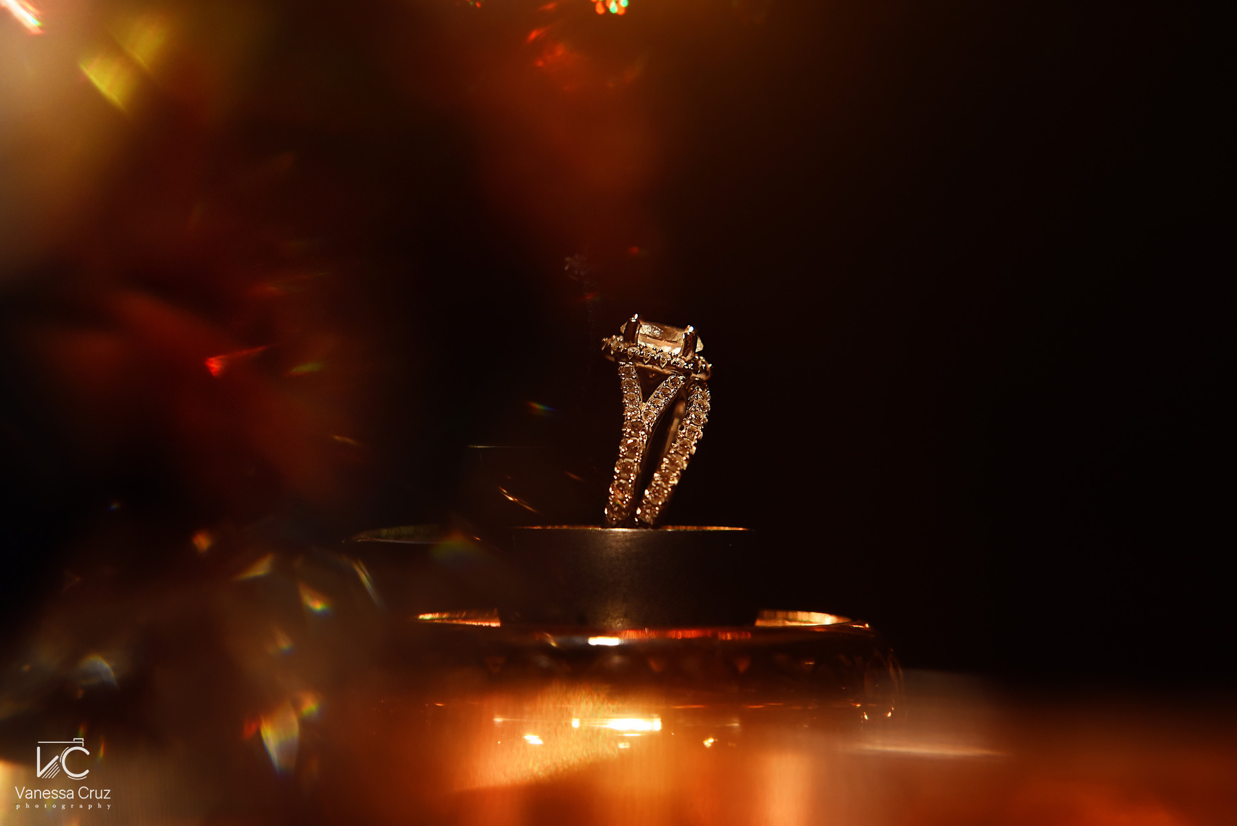 Creative photography wedding rings Hyatt Ziva Cancun Mexico