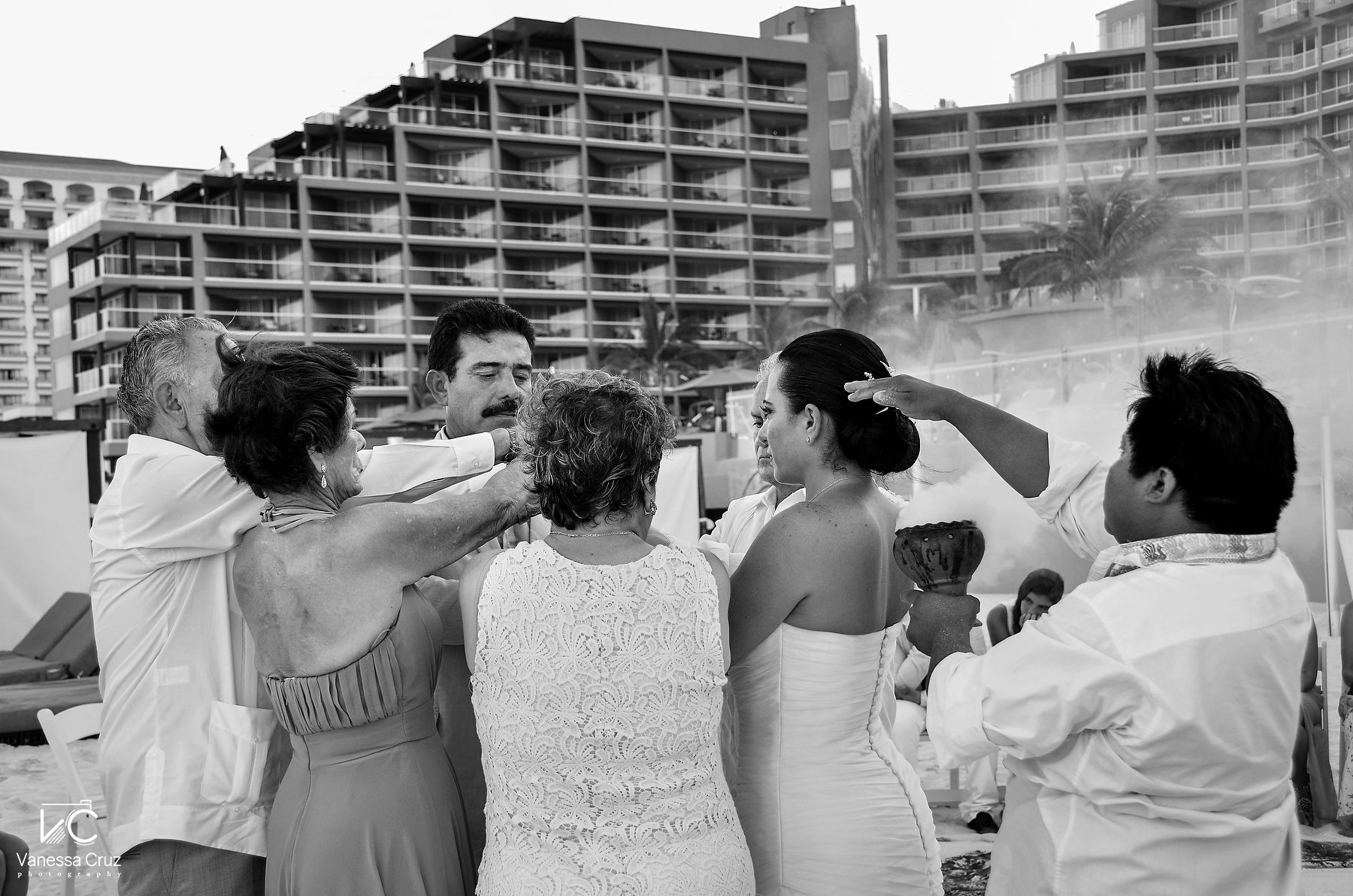Family Union Wedding Ceremony Cancun Mexico