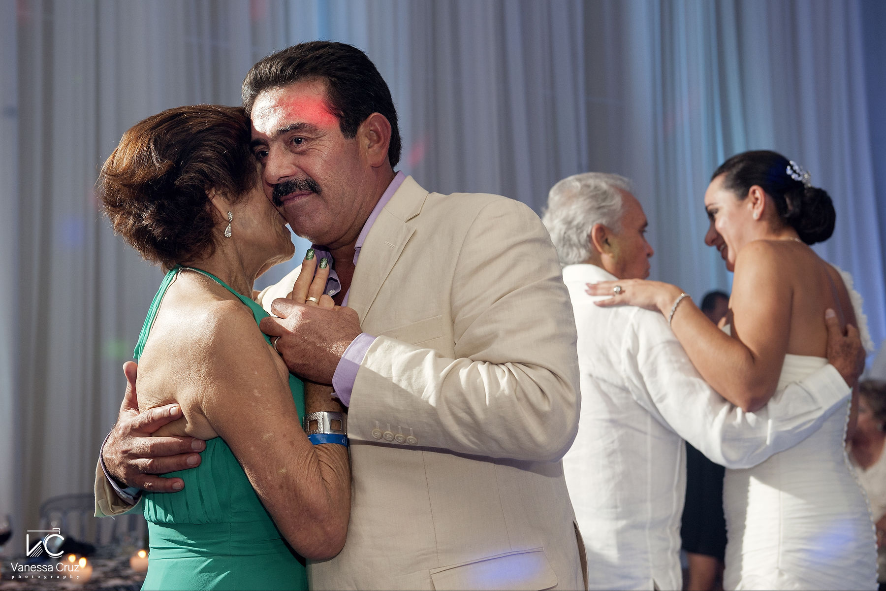 Mother and Father first dance Cancun Wedding 