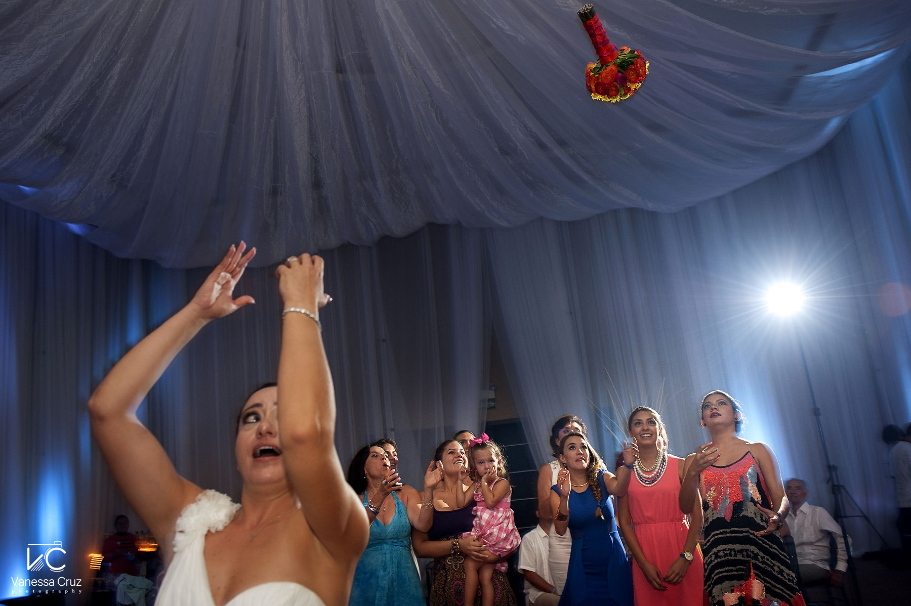 Bouquet toast Mexican Wedding Cancun Mexico