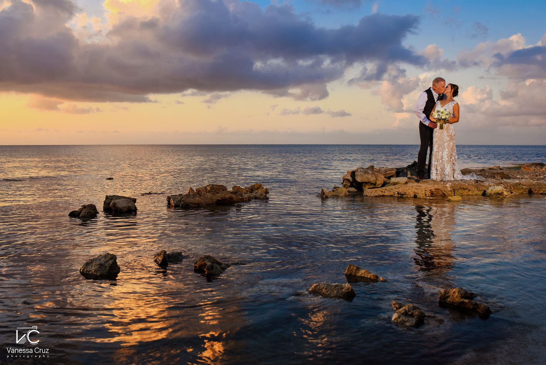 Cozumel Destination Wedding Bride and Groom Photography